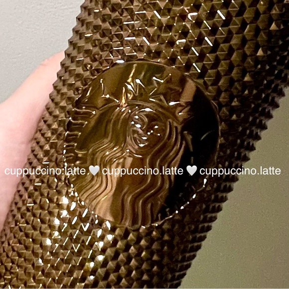 🤎NEW✨Starbucks Pike Place Market Bronze Mirror ‘Rachel’ Metallic Studded in Box - Picture 15 of 15